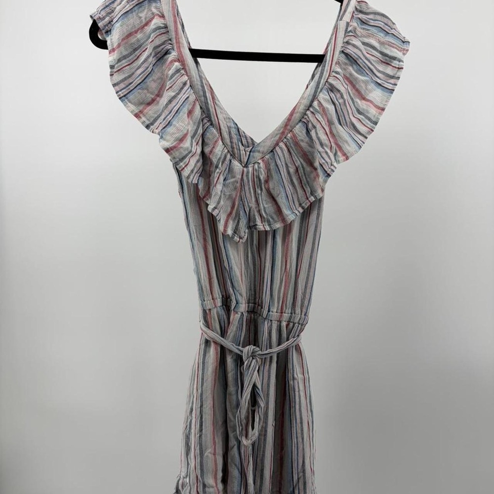 American Eagle Striped V-Neck Romper with Pockets & Belt, Spring, 2018, Women's